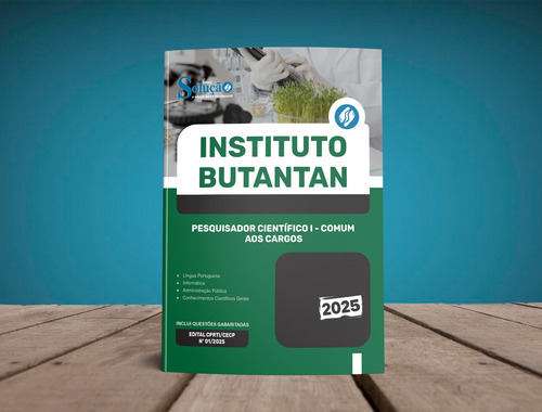 Apostila Pesquisador Científico I - Comum Aos Cargos - Instituto Butantan 2025 - Editora Solução