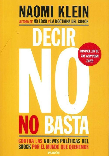 Libro Decir No No Basta De Naomi Klein