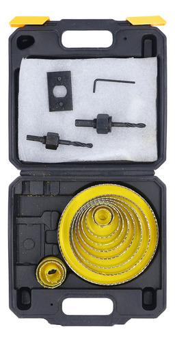 Juego De Sierras Perforadoras, 16 Unidades, Color Amarillo,