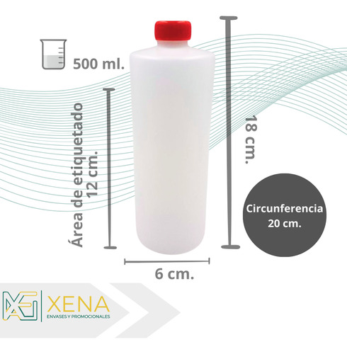 Envase Botella Polietileno 500 Ml Industrial 400 Pzs Mayoreo