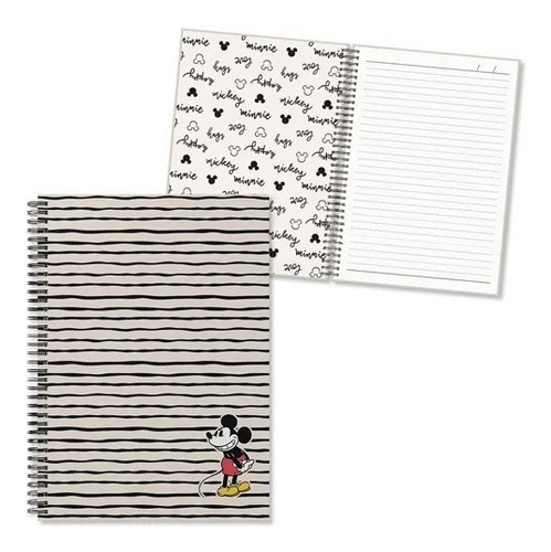 Caderno De 1 Matéria Mickey Mouse Listradinho Disney Cultura