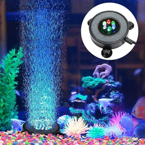 Bomba De Luces Led Redondas Con Burbujas Para Acuarios Que C