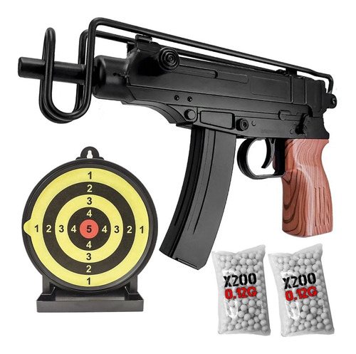 Pistola Airsoft Skorpion Vz 61 Replica Spring Blanco Balines