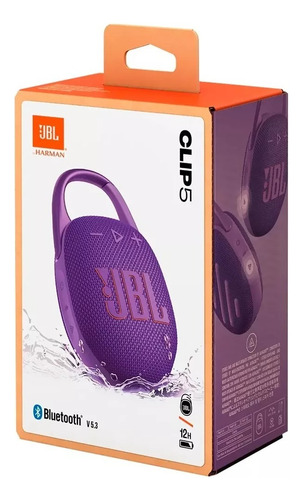 Parlante Jbl Audio Clip 5 Clip 5 Portátil Con Bluetooth Wate Morado