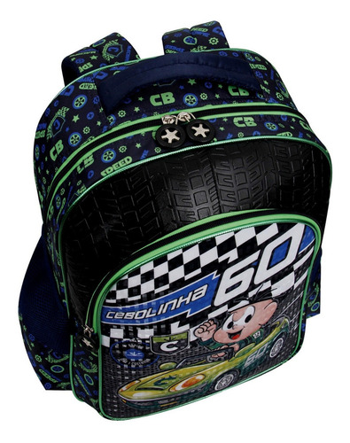 Imagem 3 de 4 de Mochila Costas Cebolinha Corrida Carro Turma Mônica Original