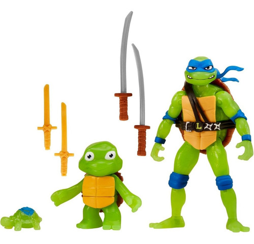 Tortuga Ninja Leonardo X3 Fluor Convirtiéndose En Ninja