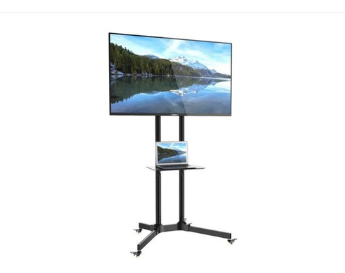 Soporte Piso Pedestal Tv Con Estante Mesa 32 A 60 Refyd-1500