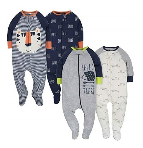 Ropa Para Bebe Paquete De 4 Pijamas Para Dormir Talla 6-9m