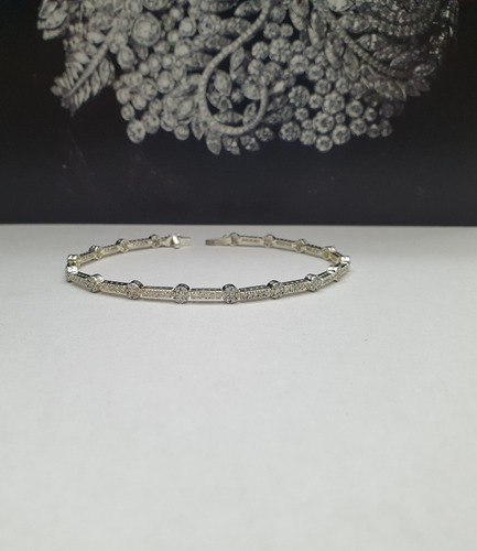 Pulsera Oro Blanco 750 18k Diamantes No Cartier Tiffany Tous