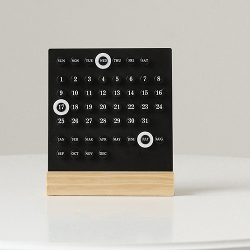 Calendario Decoración Calendario De Escritorio Negro