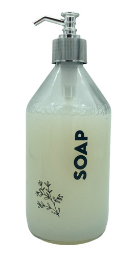 Dispenser Soap 500ml Con Valvula Vintage Metalizada