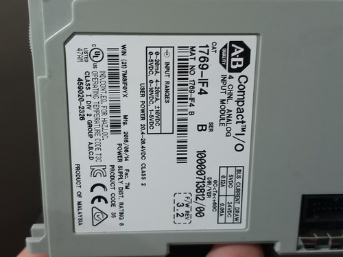 Micrologix 1500 1764-24bwa Con 2 Modulos Analogos A.bradley (Usado)