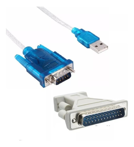 Cable Adaptador Usb A Rs-232+ Adapt Db9 Db25 Hembras
