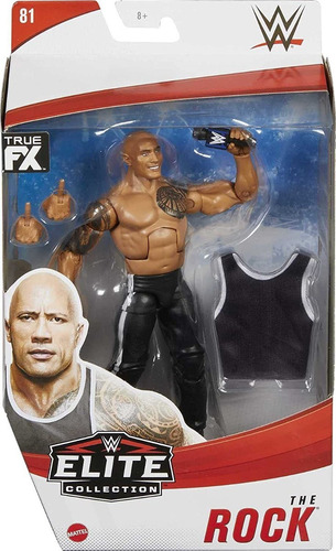 Imagen 3 de 3 de Figura The Rock La Roca Wwe Mattel Elite Original 100%
