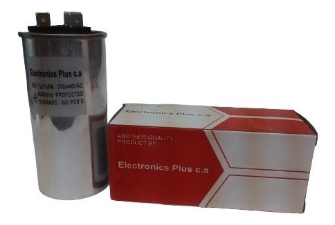 Imagen 2 de 2 de Capacitor De Marcha 40+7 Mfd 370 440 Vac Aa Electronic Plus