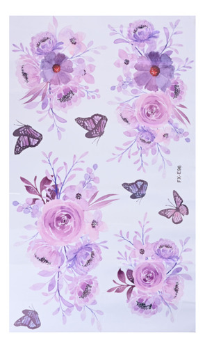 Calcomanías De Pared Con Flores, Calcomanías Artísticas Con