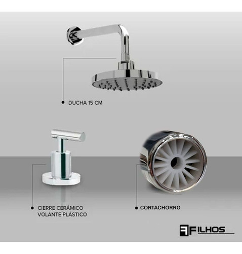 Imagen 5 de 9 de Combo Griferia Adra Plus Peirano Lavatorio Bidet Ducha