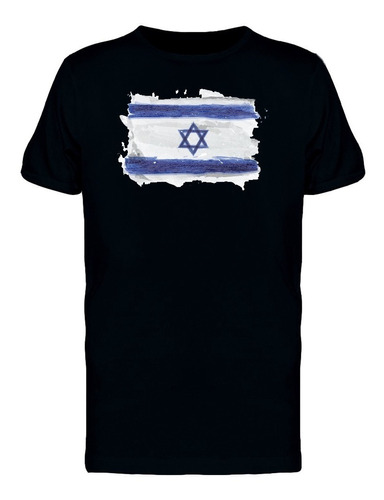 Pintura A Brocha Bandera De Israel Camiseta De Hombre