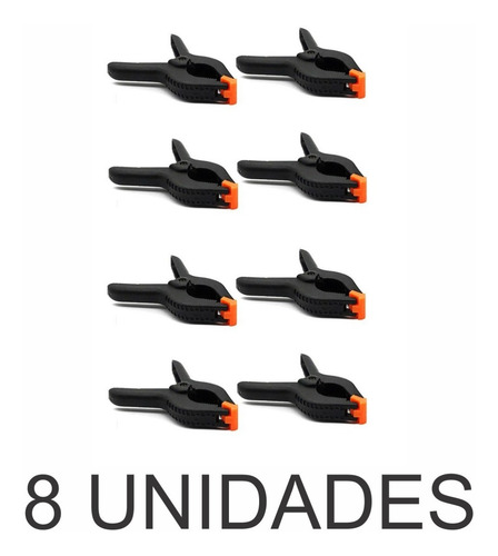 Imagem 1 de 7 de 8x Grampo Presilha Garra Pinça P/ Suporte Fundo Fotográfico