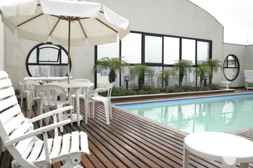 Imagem 13 de 15 de Flat Estilo Residencie Em Moema, Prox A Av. Ibirapuera, Acesso Ao Metrô, Shopping E Ao Pq Ibirapuera - Sf29606