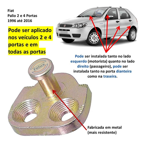 Batente Da Porta Palio 2 E 4 Portas 96-16 Pino De Aço