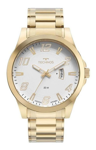 Relógio Technos Masculino Ref: 2115mxz/1k Casual Dourado