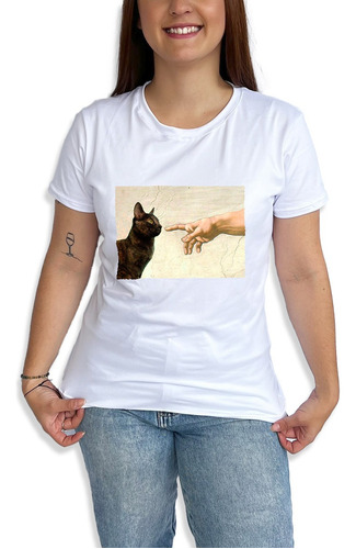 Camiseta Mujer Gato Antiguo