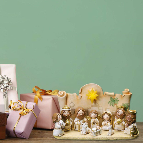 Figuras De Escultura Del Niño Jesús Con Base Con Base