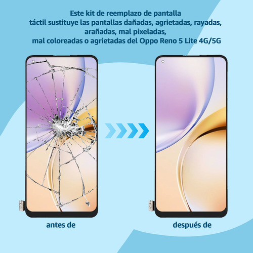 Pantalla Lcd Táctil Para Oppo Reno 5 Lite Cph2205 Con Marco