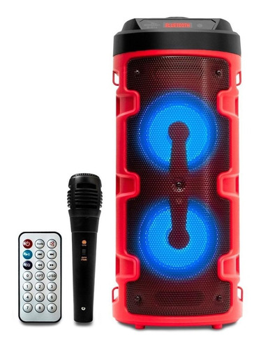 Alto-falante Grasep D-S14 com bluetooth vermelho 