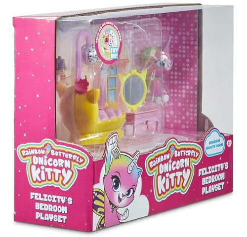 Playset Dormitorio De Felicity Mariposa Unicornio Gatita