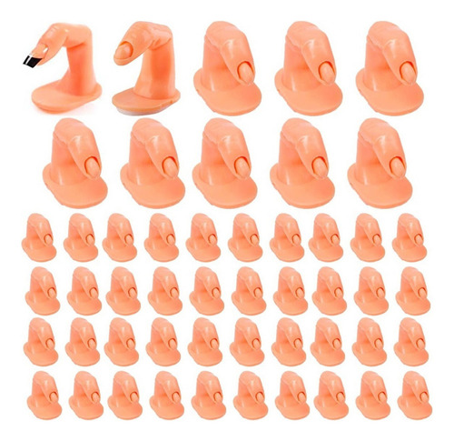 50 Piezas Dedos De Practica Decoración De Uñas