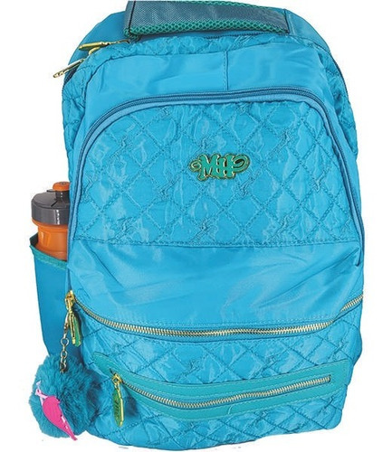 Mochila Notebook Juvenil Escolar + Pompom M4260 Azul