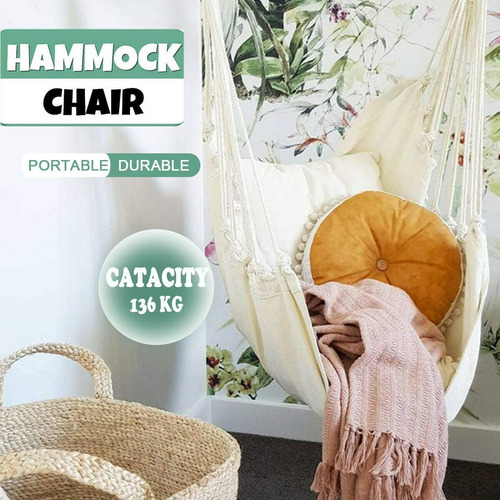 Silla Hamaca Colgante De Cuerda Para Interiores Y Exteriores
