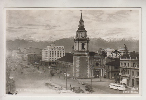 1959 Postal Santiago De Chile Vista Iglesia San Francisco