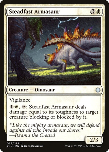 Cartas Magic Steadfast Armasaur X4 Playset Ixalan Mtg Bsas