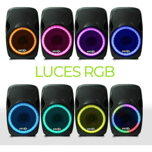 Bocina Gecko Electronics, Línea X, Modelo Y, Color Negro, 220V - Sonido potente y diseño moderno para disfrutar de tu música.