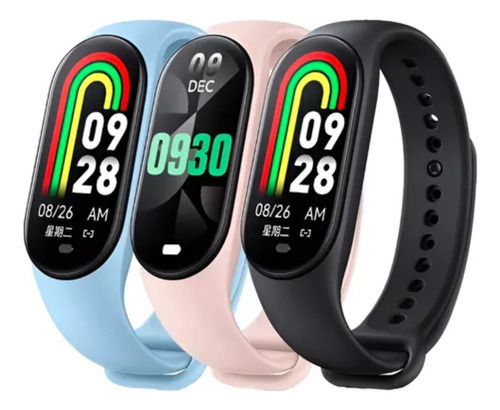 Reloj Inteligente Smart Band M8 Deportes Presión Arterial Blanco Rosa Claro