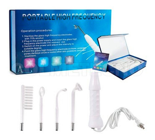 Alta Frecuencia Portatil Facial Y Corporal 4 Electrodos