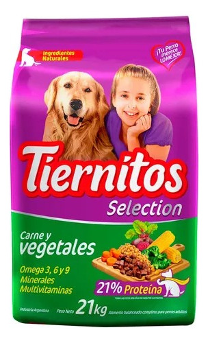 Tiernitos Selection Perro Adulto Carne Y Vegetales X 21 Kg