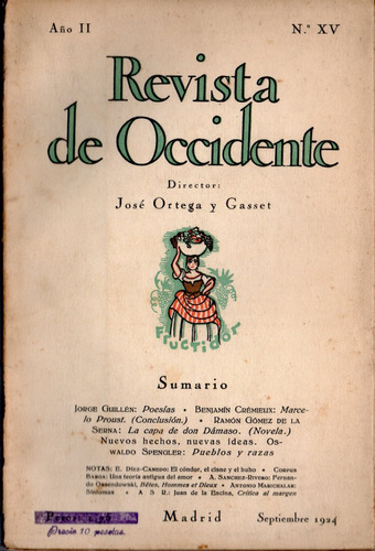 Revista De Occidente Nro. 15 - Septiembre De 1924 (0h)