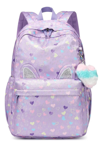 Mochila Infantil Para Ninas, Violeta Claro, Impermeable, ...