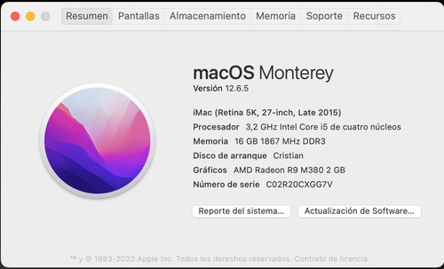 iMac Retina 5k 27 Intel Core I5 4 Núcleos, Ssd 2tb, 16 Gb