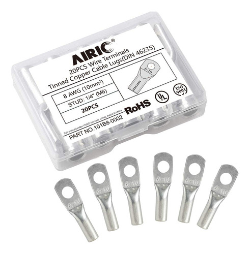 Airic Terminal Cable Calibre 8 1 4 De  M6 20 Pieza Ul Alta