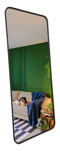 Espelho Retangular Corpor Inteiro Decorativo 200x100cm Preto