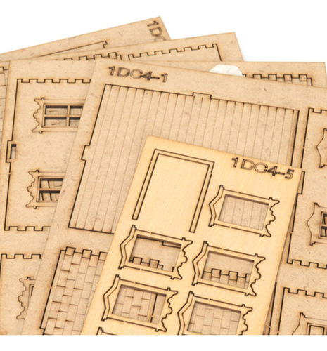 1/72 Kits De Arquitetura De Madeira 3d Quarto Individual