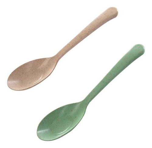 Cuchara Sopera De Mango Largo Con Paja De Trigo Para Niños,