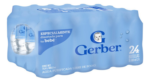 Agua Natural Geber 600ml Paquete De 24 Piezas