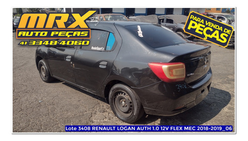 Sucata Renault Logan Auth 1.0 3cc Flex 2019 Pecas