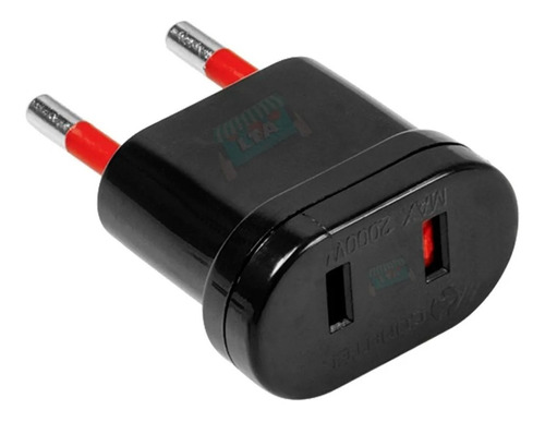 Adaptador Conatel Ficha Americana Negro -sc-